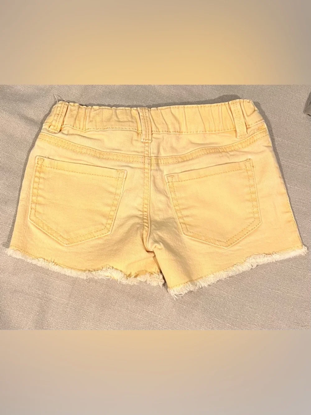 OshKosh B'gosh Yellow‎ Denim Shorts with Frayed Hem size 2T